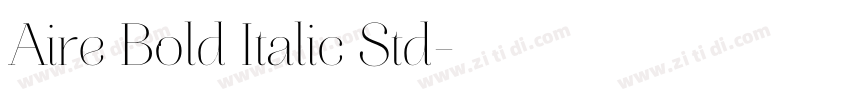 Aire Bold Italic Std字体转换